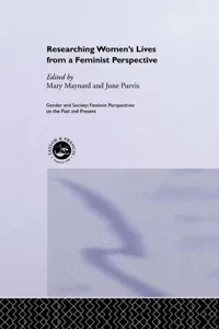 Researching Women's Lives From A Feminist Perspective_cover