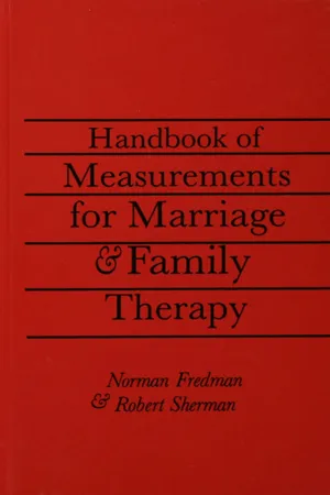 Handbook Of Measurements For Marriage And Family Therapy