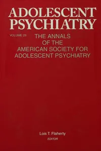 Adolescent Psychiatry, V. 29_cover