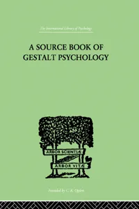 A Source Book Of Gestalt Psychology_cover