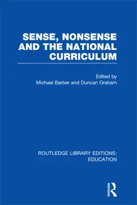 Sense and Nonsense and the National Curriculum_cover