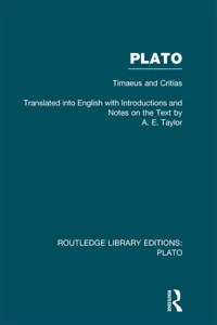 Plato: Timaeus and Critias_cover