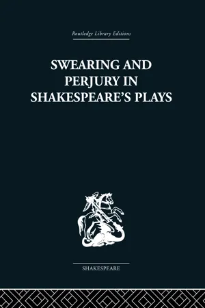 Swearing and Perjury in Shakespeare's Plays