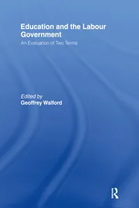 Education and the Labour Government_cover