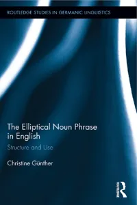 The Elliptical Noun Phrase in English_cover