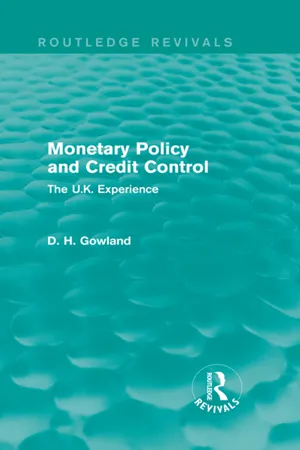 Monetary Policy and Credit Control (Routledge Revivals)