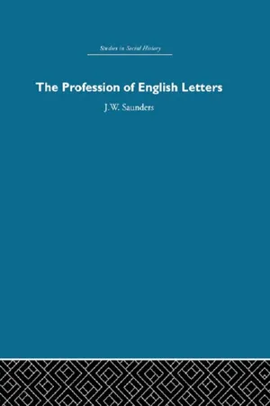 The Profession of English Letters