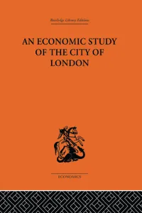 An Economic Study of the City of London_cover