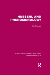 Husserl and Phenomenology_cover