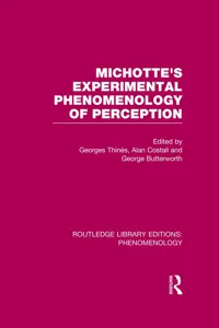 Michotte's Experimental Phenomenology of Perception_cover