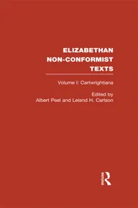 Elizabethan Non-Conformist Texts_cover