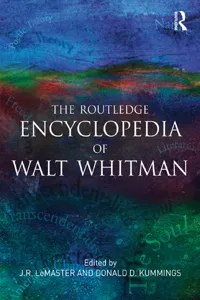 The Routledge Encyclopedia of Walt Whitman_cover