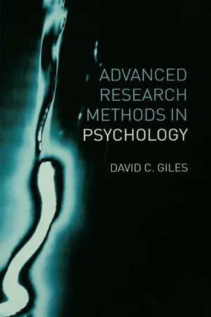 Advanced Research Methods in Psychology