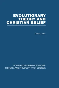 Evolutionary Theory and Christian Belief_cover