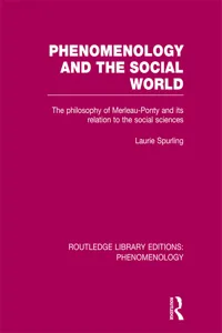 Phenomenology and the Social World_cover