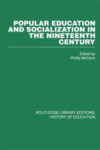 Popular Education and Socialization in the Nineteenth Century_cover