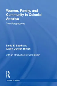 Women, Family, and Community in Colonial America_cover