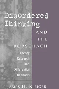 Disordered Thinking and the Rorschach_cover