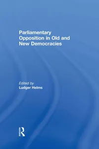 Parliamentary Opposition in Old and New Democracies_cover