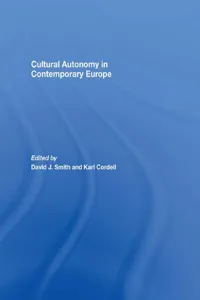 Cultural Autonomy in Contemporary Europe_cover