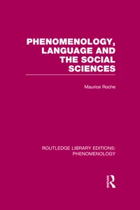 Phenomenology, Language and the Social Sciences_cover