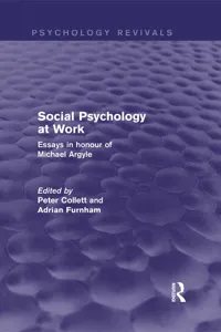 Social Psychology at Work_cover