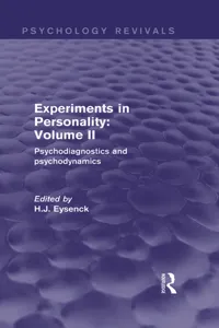 Experiments in Personality: Volume 2_cover