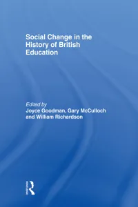 Social Change in the History of British Education_cover