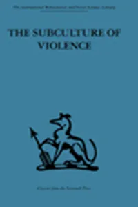 The Subculture of Violence_cover