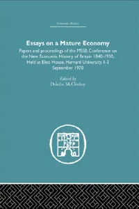 Essays on a Mature Economy: Britain After 1840_cover