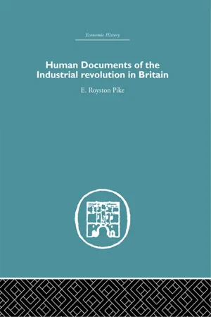 Human Documents of the Industrial Revolution In Britain