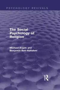 The Social Psychology of Religion_cover