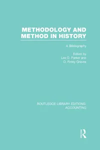 Methodology and Method in History_cover