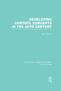 Developing Control Concepts in the Twentieth Century_cover