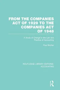 From the Companies Act of 1929 to the Companies Act of 1948_cover