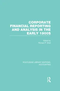 Corporate Financial Reporting and Analysis in the early 1900s_cover