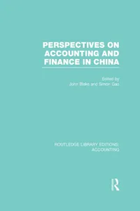 Perspectives on Accounting and Finance in China_cover