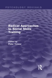 Radical Approaches to Social Skills Training_cover