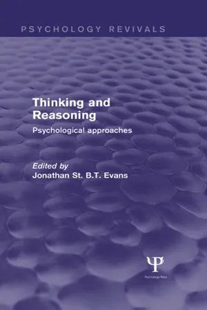 Thinking and Reasoning (Psychology Revivals)