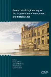 Geotechnical Engineering for the Preservation of Monuments and Historic Sites_cover