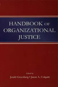 Handbook of Organizational Justice_cover