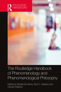 The Routledge Handbook of Phenomenology and Phenomenological Philosophy_cover