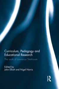 Curriculum, Pedagogy and Educational Research_cover