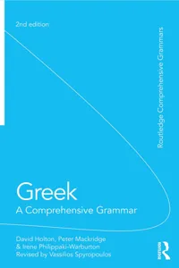 Greek: A Comprehensive Grammar of the Modern Language_cover