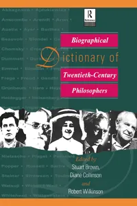 Biographical Dictionary of Twentieth-Century Philosophers_cover