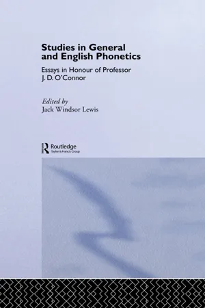 Studies in General and English Phonetics