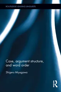 Case, Argument Structure, and Word Order_cover