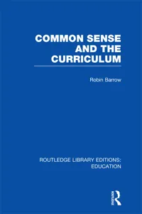 Common Sense and the Curriculum_cover