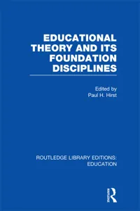 Educational Theory and Its Foundation Disciplines_cover