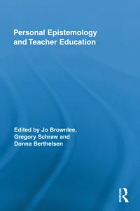 Personal Epistemology and Teacher Education_cover